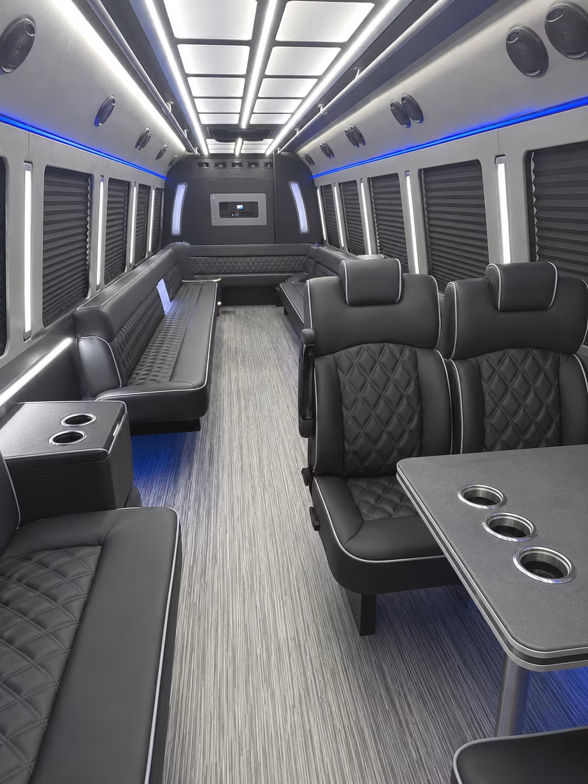 charlottesville 25 passenger party bus inside