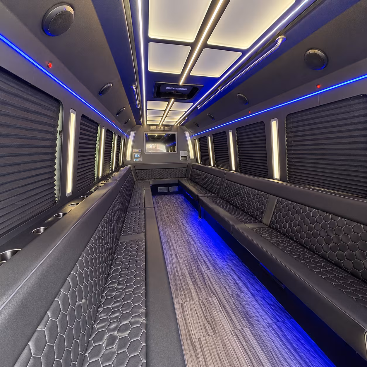charlottesville 30 passenger party bus interior