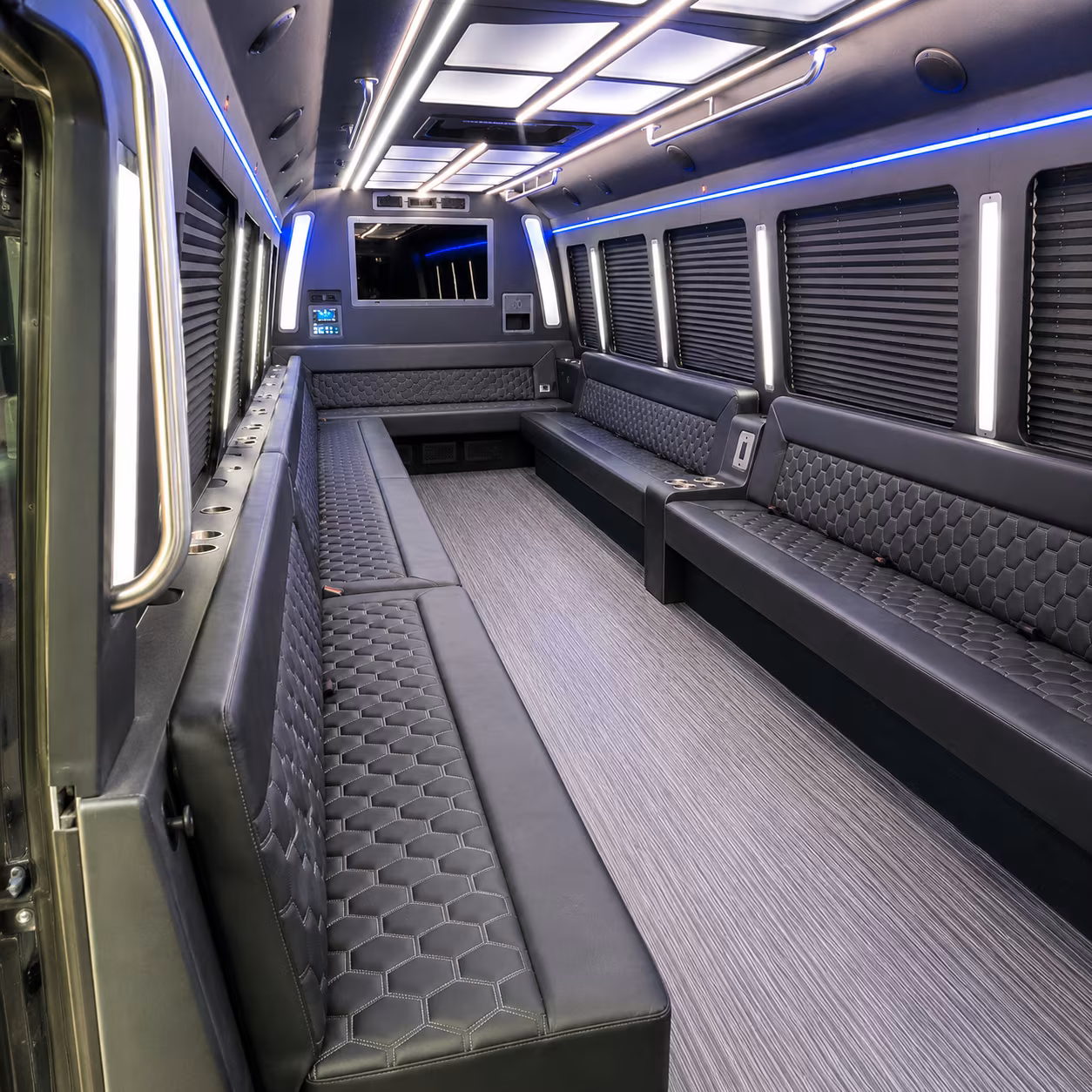 charlottesville 40 passenger party bus interior