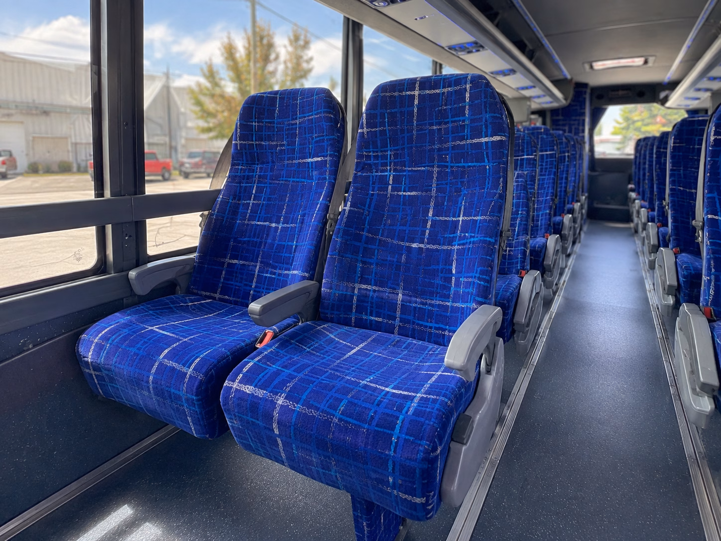 hampton charter bus rental interior