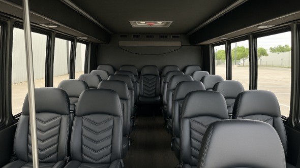 Interior of Charter Bus Company Charlottesville's 15 Passenger Minibus in Charlottesville
