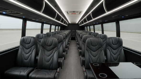 Interior of Charter Bus Company Charlottesville's 20 Passenger Mini bus in Charlottesville