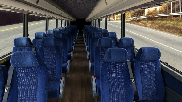 Interior of Charter Bus Company Charlottesville's 25 Passenger Mini bus in Charlottesville