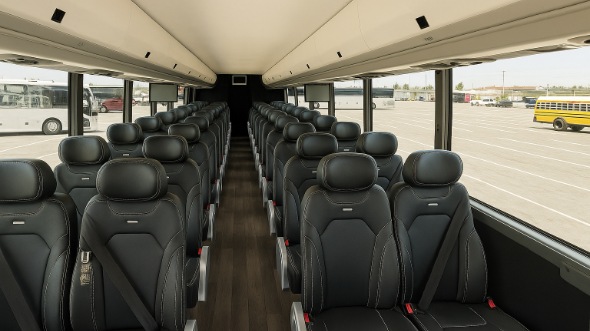 Interior of Charter Bus Company Charlottesville's 28 Passenger Mini bus in Charlottesville