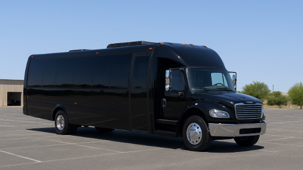 Exterior of Charter Bus Company Charlottesville's 30 Passenger Minibus in Charlottesville