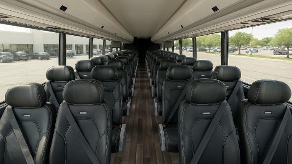 Interior of Charter Bus Company Charlottesville's 30 Passenger Minibus in Charlottesville