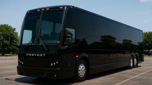 Exterior of Charter Bus Company Charlottesville's 50 Passenger Charter Bus in Charlottesville