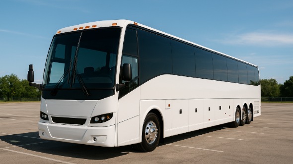 Exterior of Charter Bus Company Charlottesville's 55 Passenger Charter Bus in Charlottesville