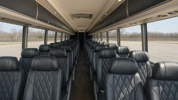 charlottesville 54 passenger charter bus inside