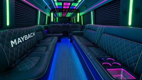 charlottesville party bus rental interior