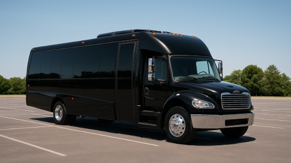 Exterior of Charter Bus Company Charlottesville's Party Bus in Charlottesville