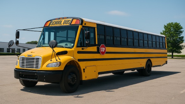 Exterior of Charter Bus Company Charlottesville's School Bus in Charlottesville