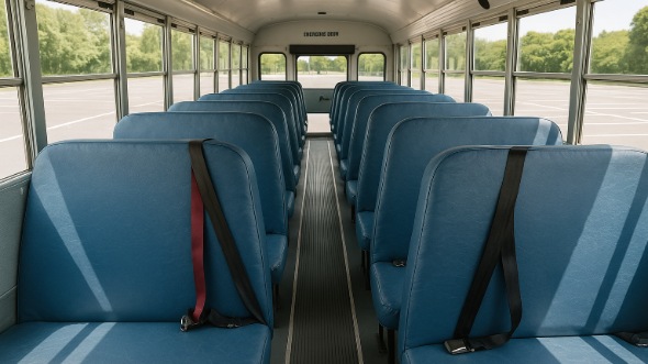 Interior of Charter Bus Company Charlottesville's School Bus in Charlottesville